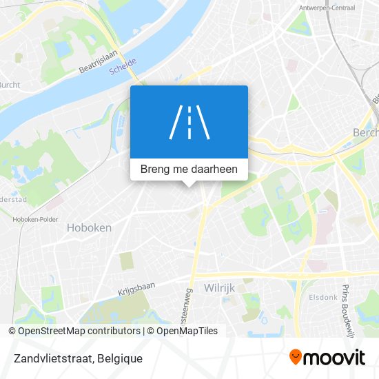 Zandvlietstraat kaart