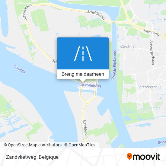 Zandvlietweg kaart