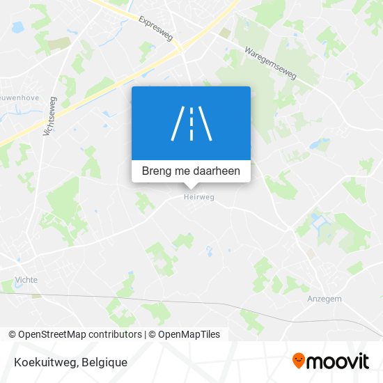 Koekuitweg kaart