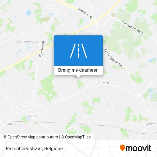 Razenheedstraat kaart