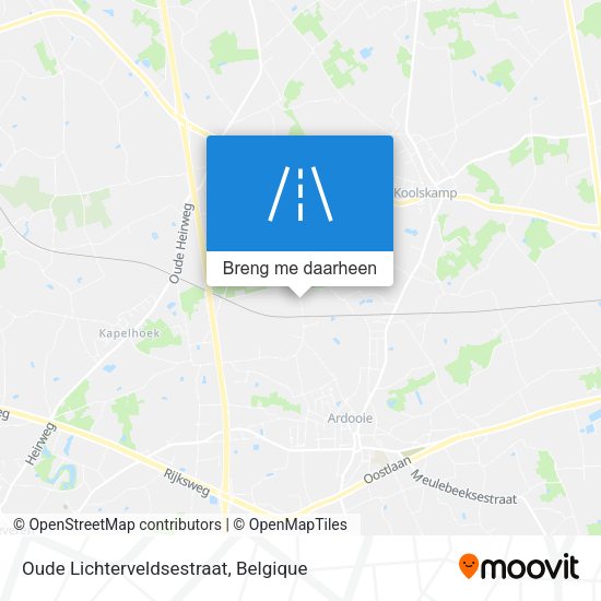 Oude Lichterveldsestraat kaart