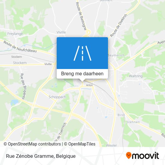 Rue Zénobe Gramme kaart