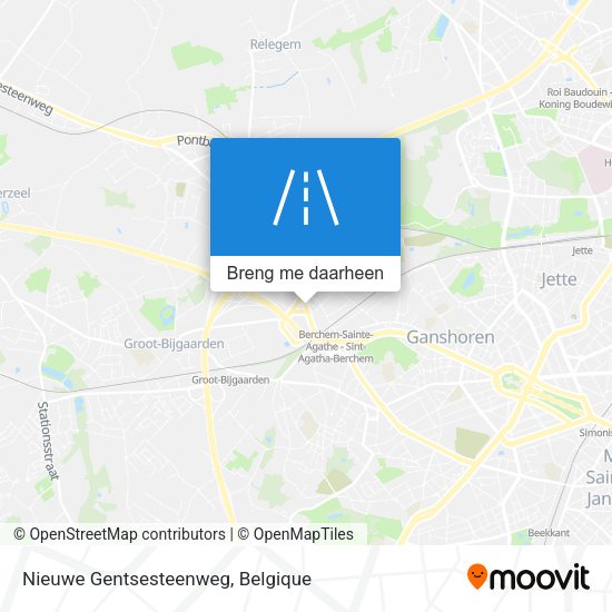 Nieuwe Gentsesteenweg kaart