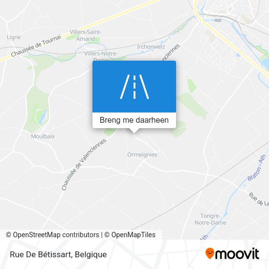 Rue De Bétissart kaart
