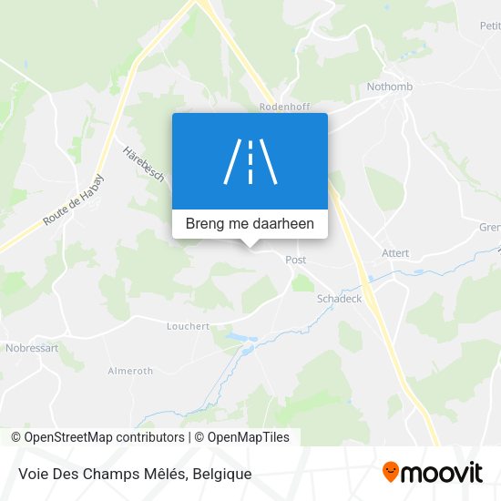 Voie Des Champs Mêlés kaart