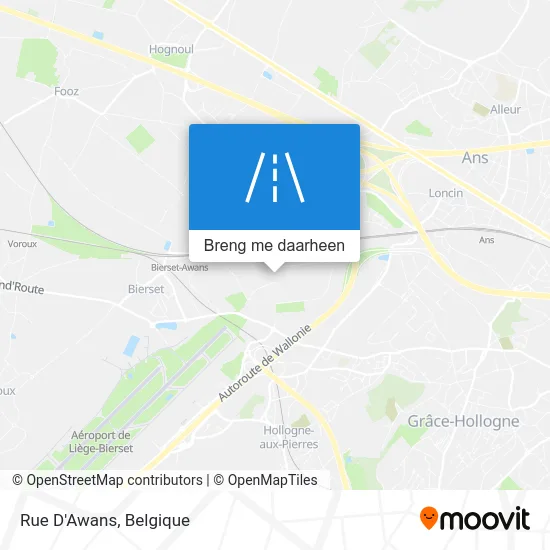 Rue D'Awans kaart