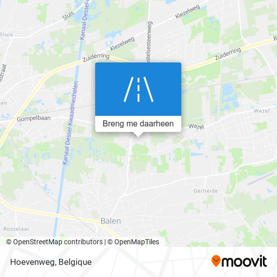 Hoevenweg kaart