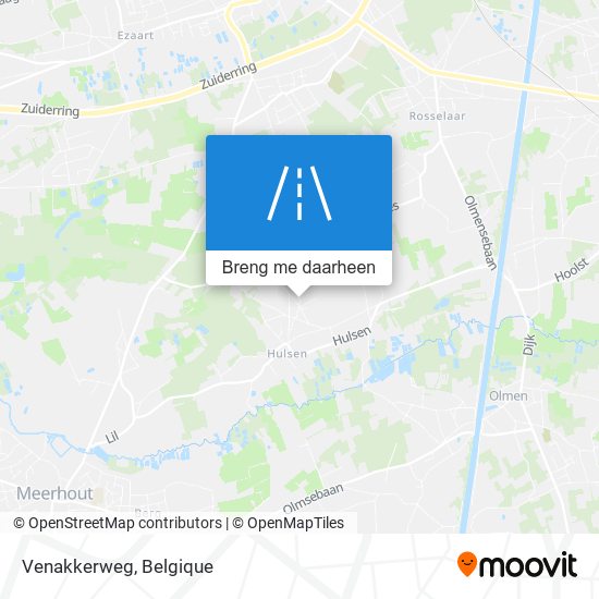 Venakkerweg kaart