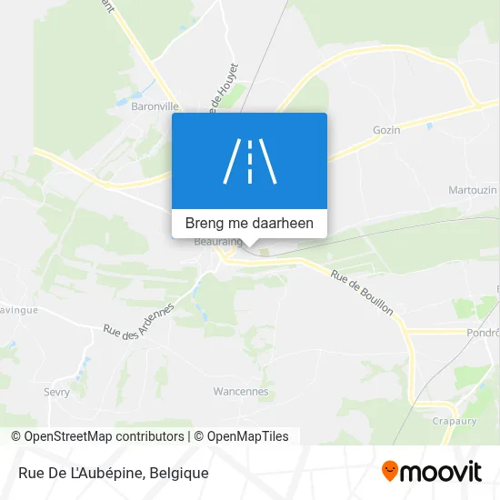 Rue De L'Aubépine kaart