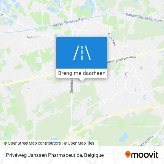 Privéweg Janssen Pharmaceutica kaart