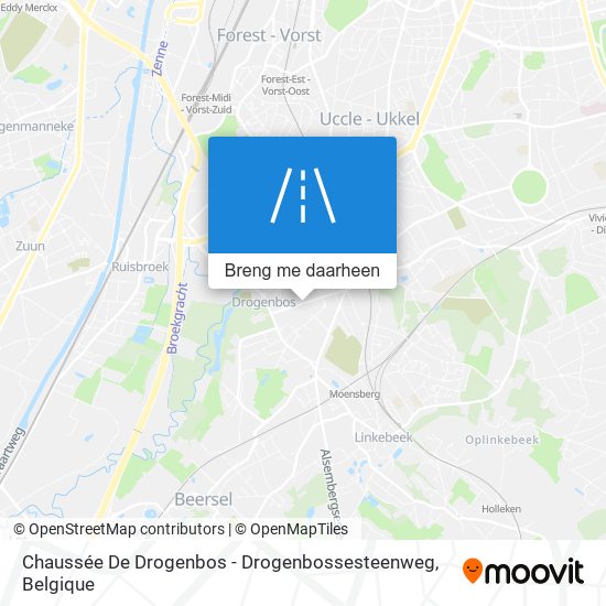 Chaussée De Drogenbos - Drogenbossesteenweg kaart