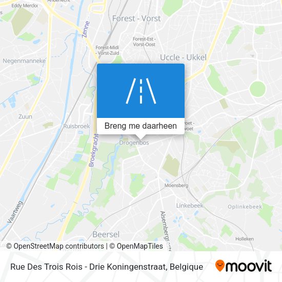 Rue Des Trois Rois - Drie Koningenstraat kaart