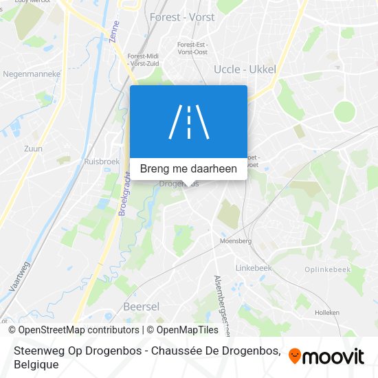 Steenweg Op Drogenbos - Chaussée De Drogenbos kaart