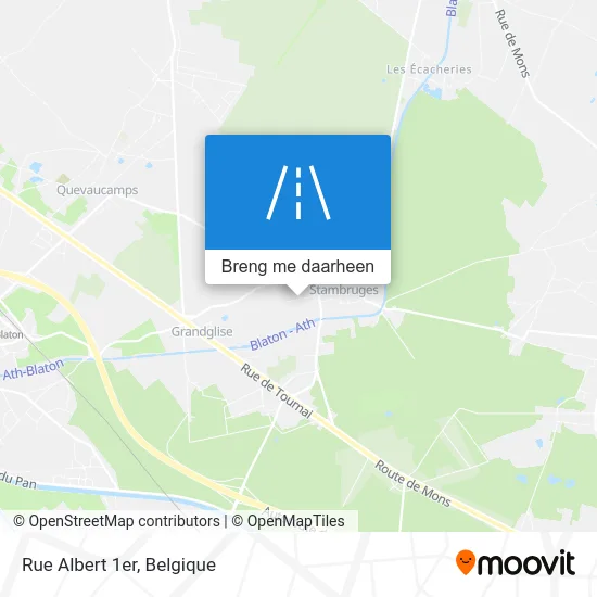 Rue Albert 1er kaart