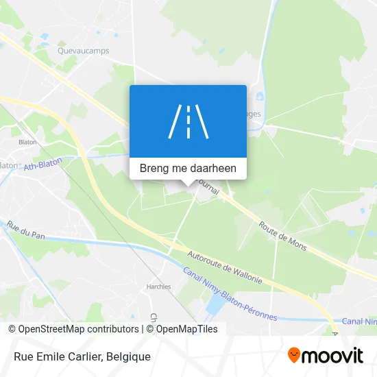 Rue Emile Carlier kaart