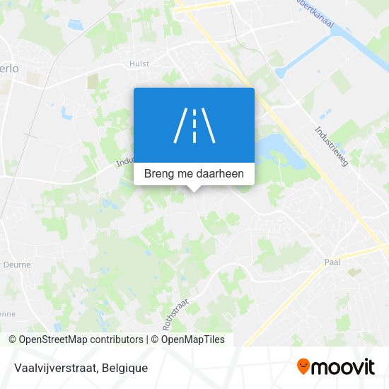 Vaalvijverstraat kaart