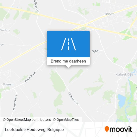 Leefdaalse Heideweg kaart