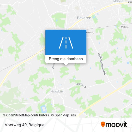 Voetweg 49 kaart