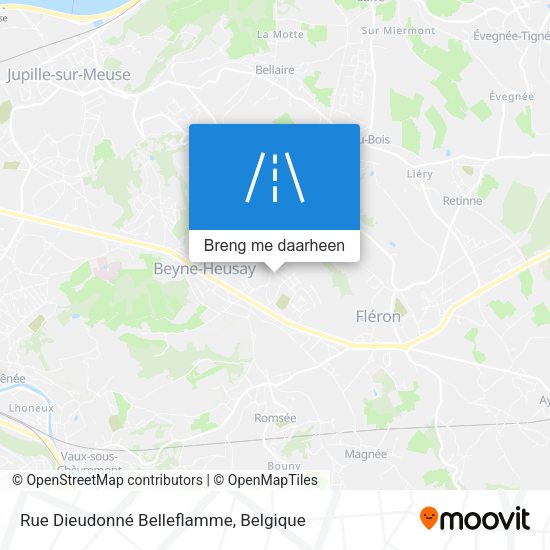 Rue Dieudonné Belleflamme kaart