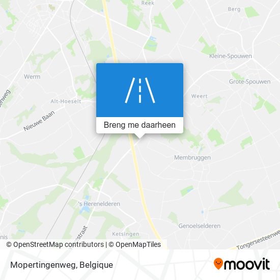 Mopertingenweg kaart