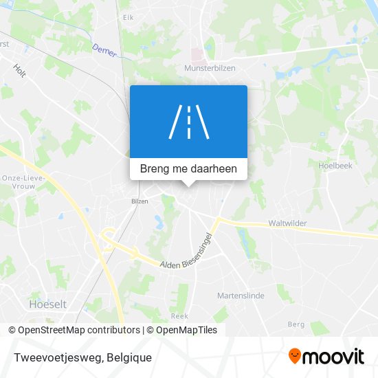 Tweevoetjesweg kaart