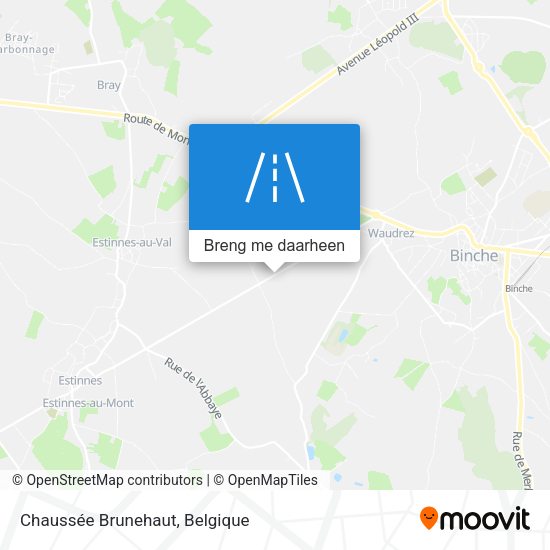 Chaussée Brunehaut kaart