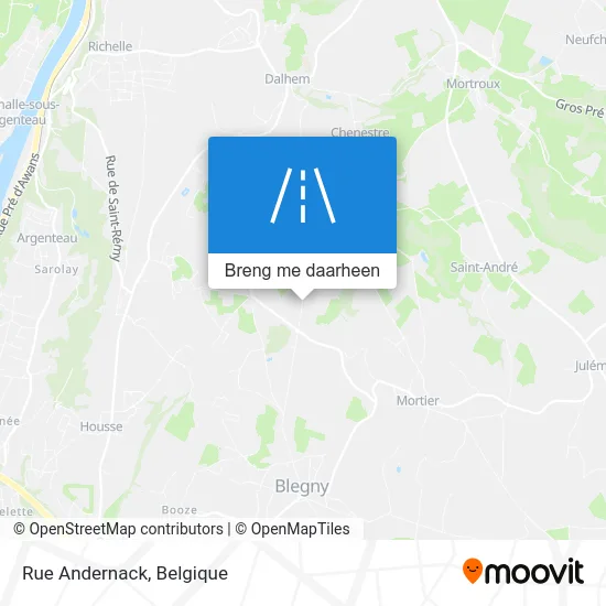 Rue Andernack kaart