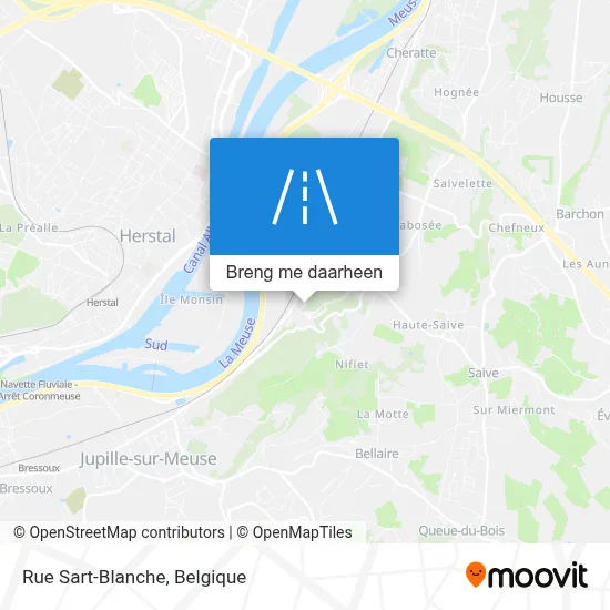 Rue Sart-Blanche kaart