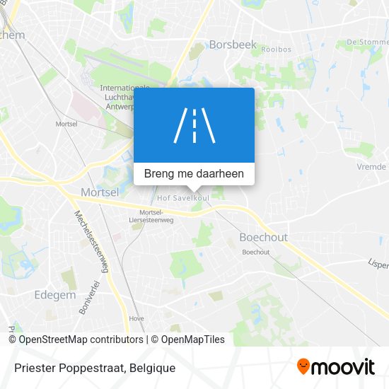 Priester Poppestraat kaart