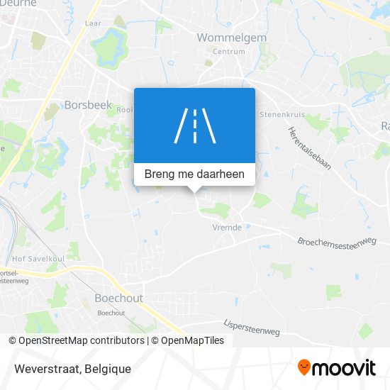 Weverstraat kaart