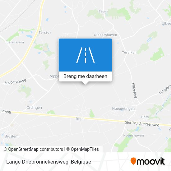 Lange Driebronnekensweg kaart