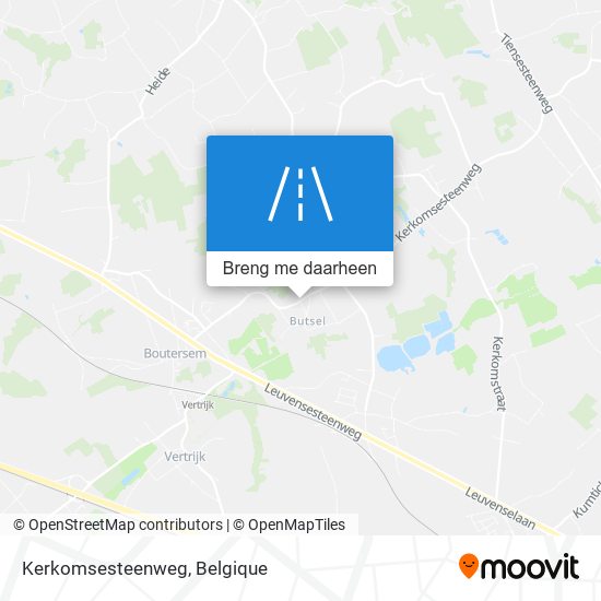 Kerkomsesteenweg kaart