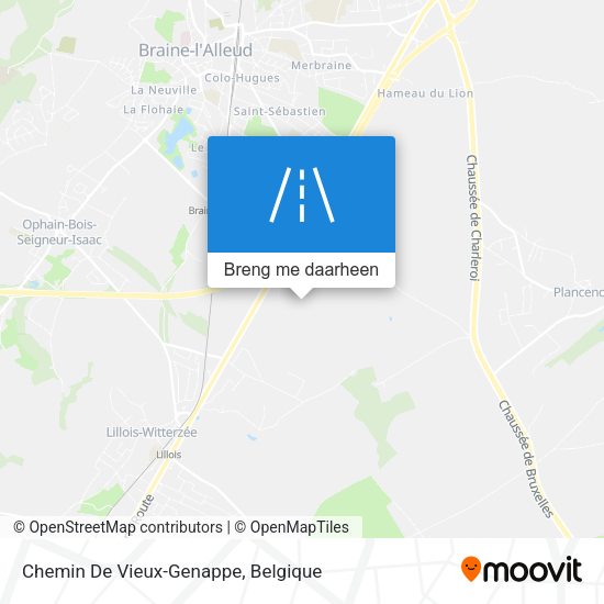 Chemin De Vieux-Genappe kaart