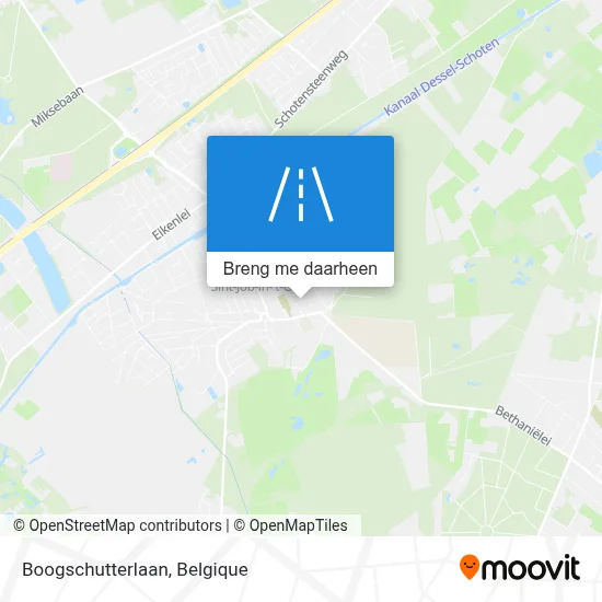 Boogschutterlaan kaart