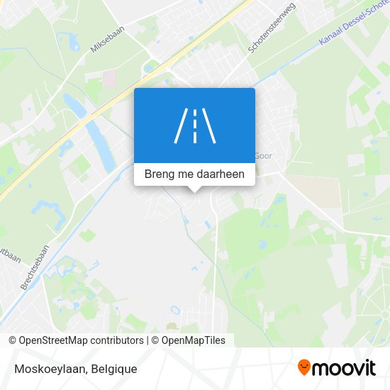 Moskoeylaan kaart