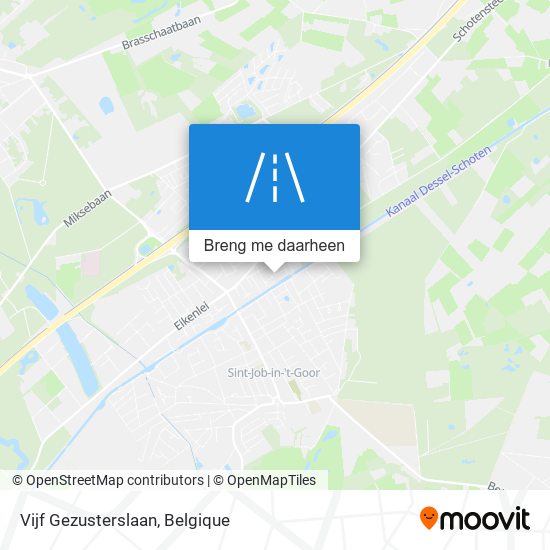 Vijf Gezusterslaan kaart