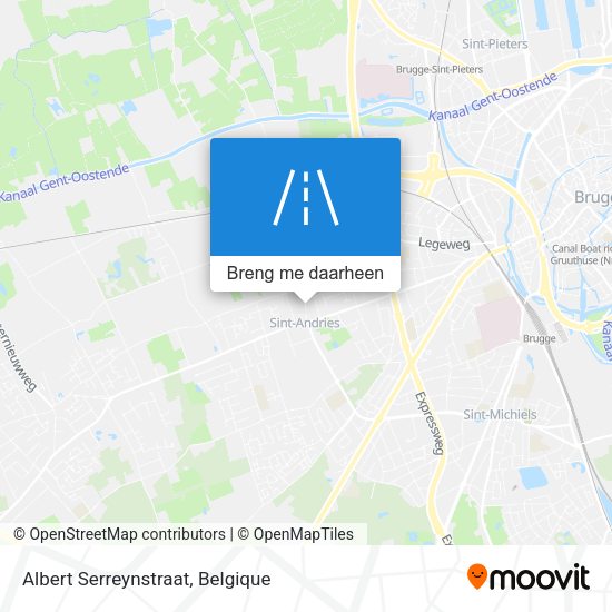 Albert Serreynstraat kaart