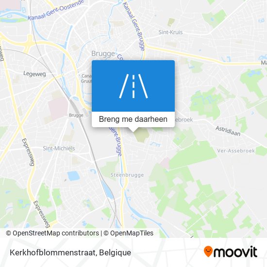 Kerkhofblommenstraat kaart