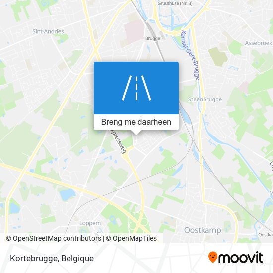 Kortebrugge kaart