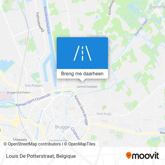 Louis De Potterstraat kaart