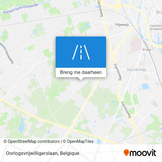 Oorlogsvrijwilligerslaan kaart