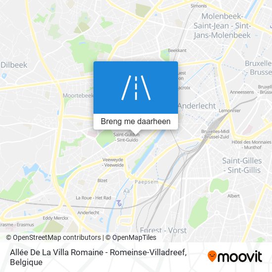 Allée De La Villa Romaine - Romeinse-Villadreef kaart