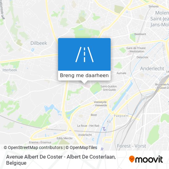 Avenue Albert De Coster - Albert De Costerlaan kaart
