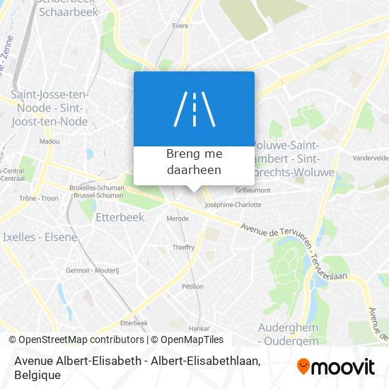 Avenue Albert-Elisabeth - Albert-Elisabethlaan kaart