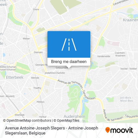 Avenue Antoine-Joseph Slegers - Antoine-Joseph Slegerslaan kaart