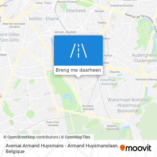 Avenue Armand Huysmans - Armand Huysmanslaan kaart