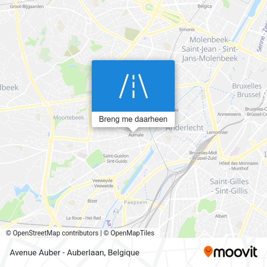 Avenue Auber - Auberlaan kaart