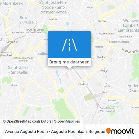 Avenue Auguste Rodin - Auguste Rodinlaan kaart