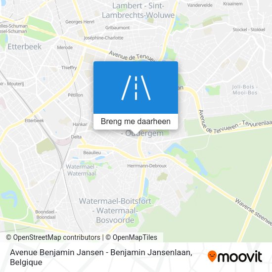 Avenue Benjamin Jansen - Benjamin Jansenlaan kaart