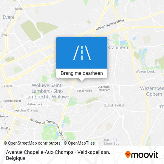 Avenue Chapelle-Aux-Champs - Veldkapellaan kaart